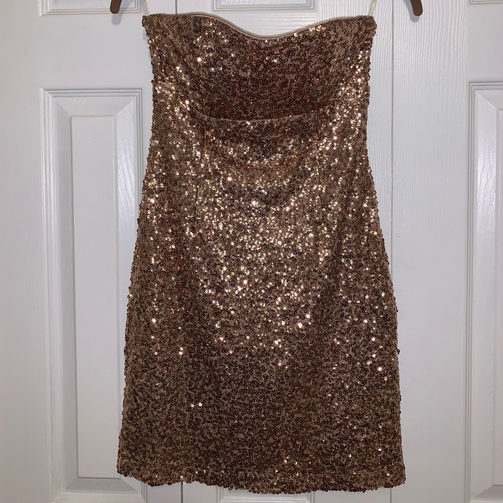 Sequin gold dress